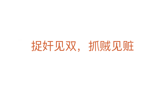 捉奸見(jiàn)雙,抓賊見(jiàn)贓
